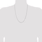 14K White Gold Solid Box Chain Necklace 1.1mm