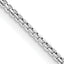 14K White Gold Solid Box Chain Necklace 1.1mm