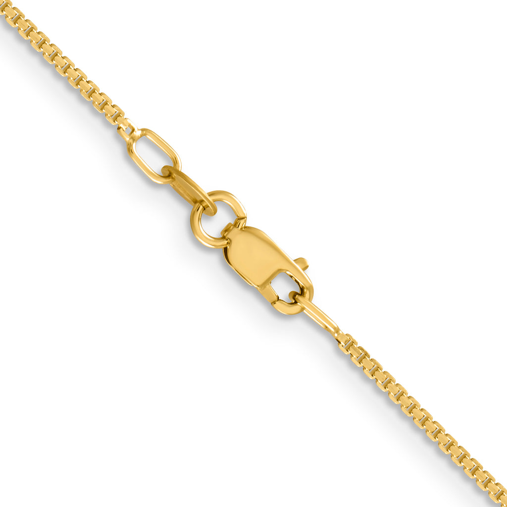 1.2mm 14K Yellow Gold Concave Box Chain - Sophia Jewelers