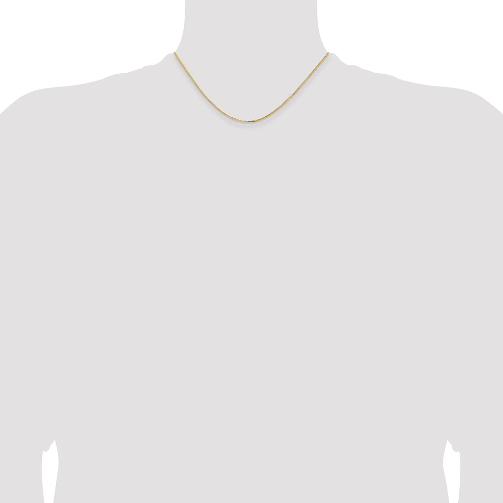 1.2mm 14K Yellow Gold Concave Box Chain - Sophia Jewelers
