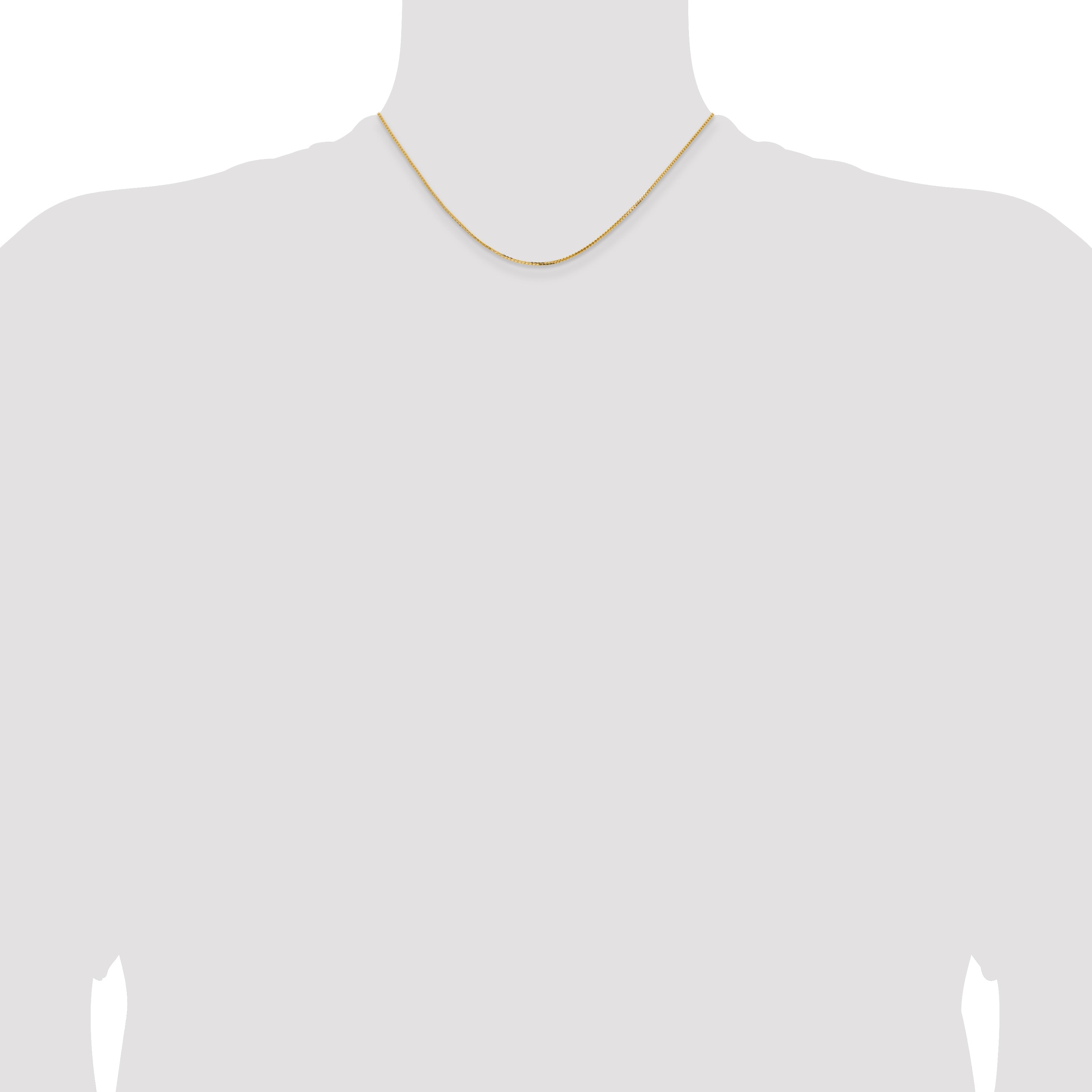 1.2mm 14K Yellow Gold Concave Box Chain - Sophia Jewelers