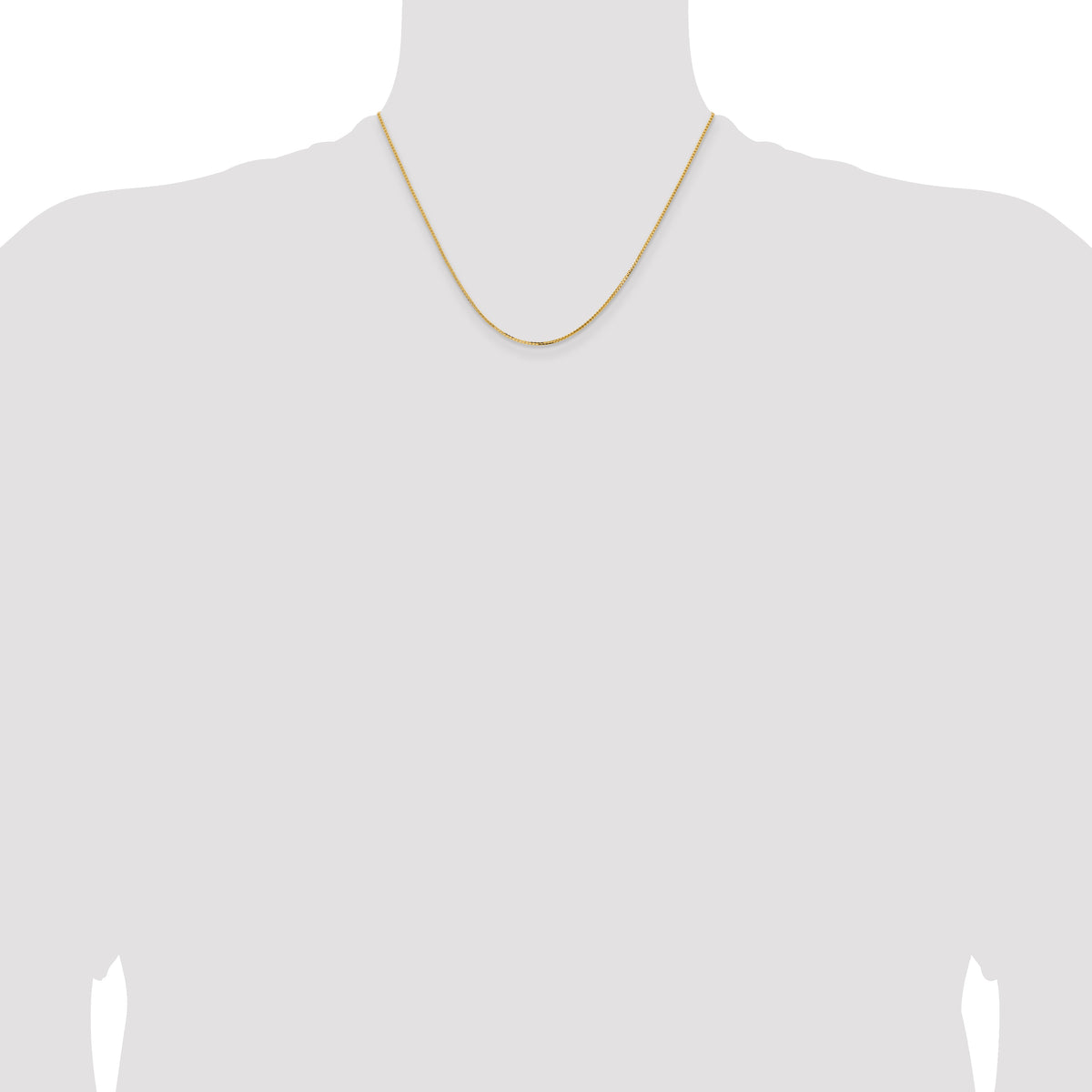 14K 1.2mm Concave Box Chain