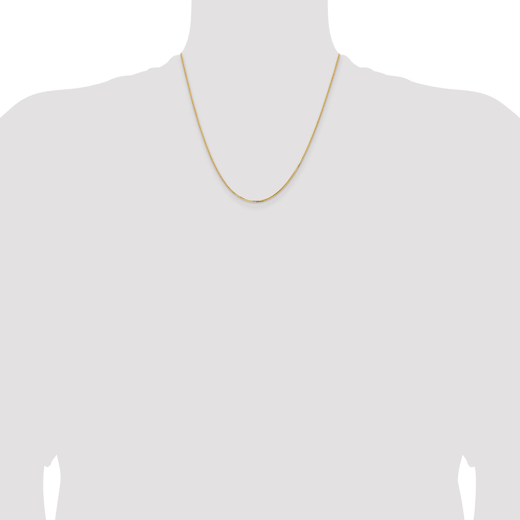 14K 1.2mm Concave Box Chain