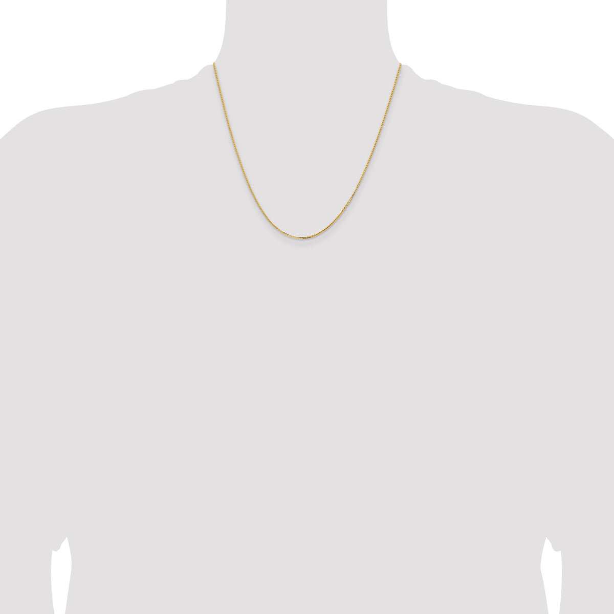 14K 1.2mm Concave Box Chain