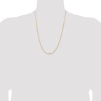 14K Yellow Gold Box Chain Necklace 1.2mm