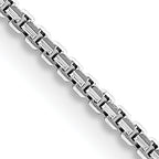 1.2mm 14K White Gold Concave Box Chain - Sophia Jewelers
