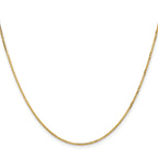 1.3mm 14K Yellow Gold Concave Box Chain - Sophia Jewelers
