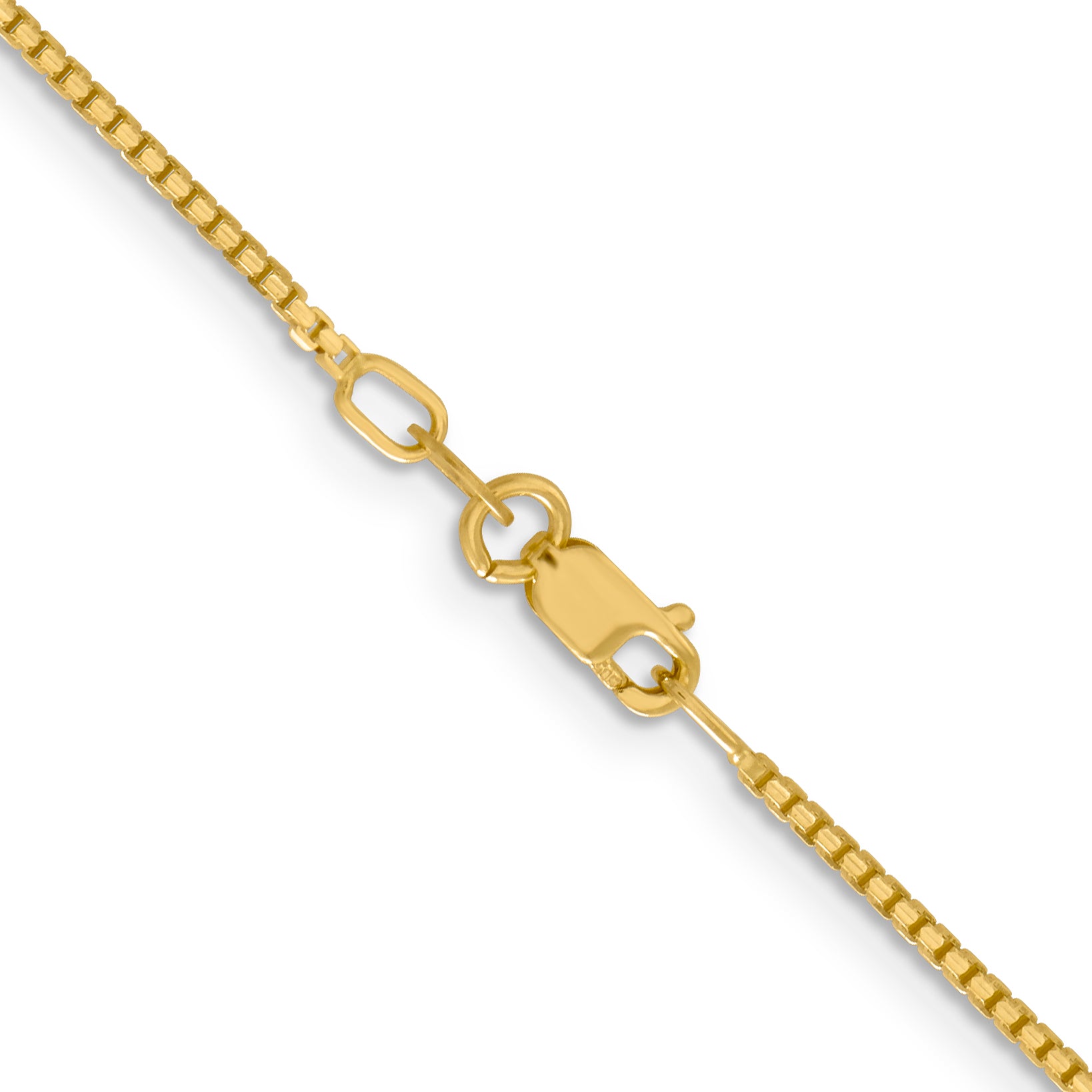 1.3mm 14K Yellow Gold Concave Box Chain - Sophia Jewelers