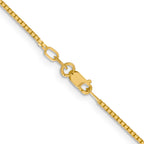 14K Yellow Gold Box Chain Necklace 1.3mm
