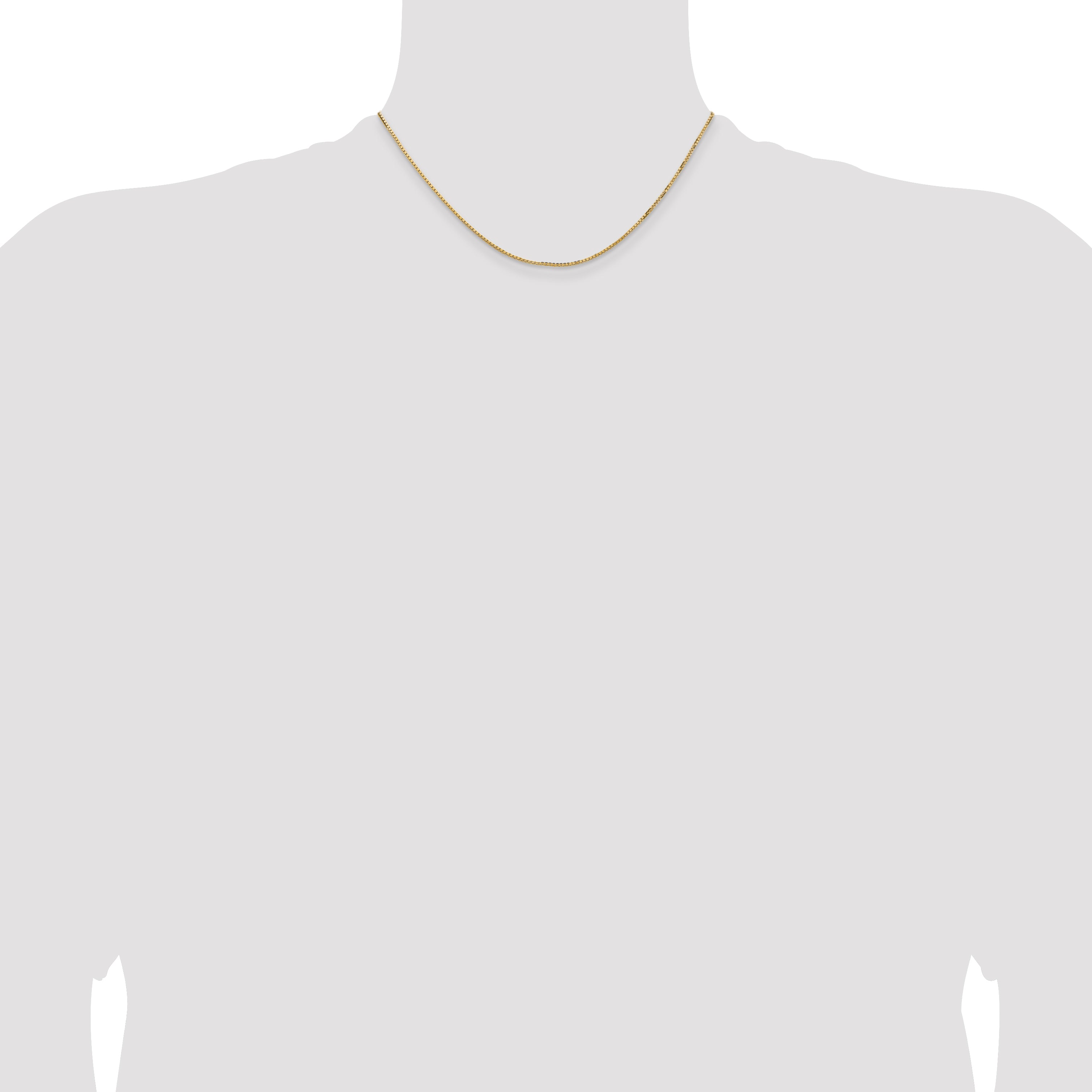 1.3mm 14K Yellow Gold Concave Box Chain - Sophia Jewelers