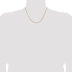 14K 1.3mm Concave Box Chain