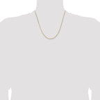 14K 1.3mm Concave Box Chain