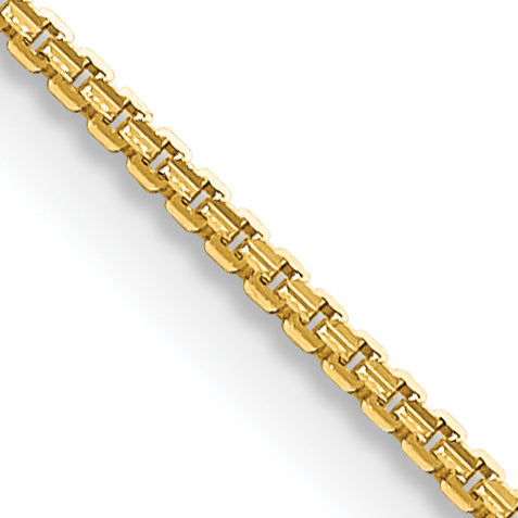 14K Yellow Gold Box Chain Necklace 1.3mm Main image