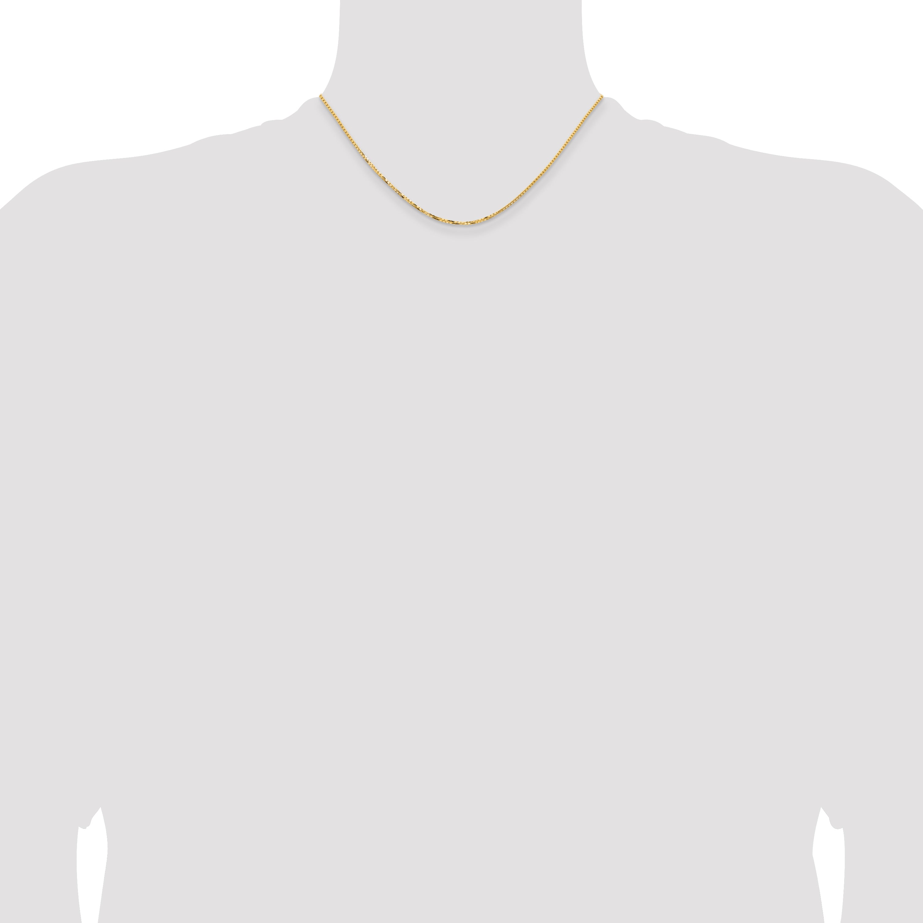 1.45mm 14K Yellow Gold Concave Box Chain - Sophia Jewelers