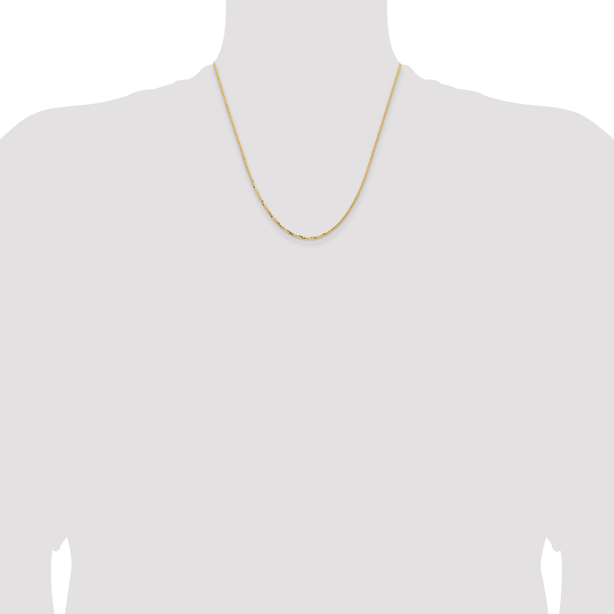 Concave Box Chain in 14K Yellow Gold, 1.45mm - Sophia Jewelers