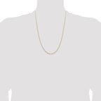 14K Yellow Gold Box Chain Necklace 1.45mm