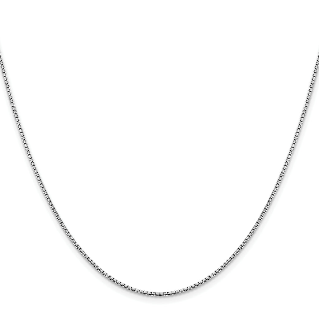 14K White Gold 1.45mm Concave Box Chain