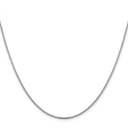 14K White Gold 1.45mm Concave Box Chain