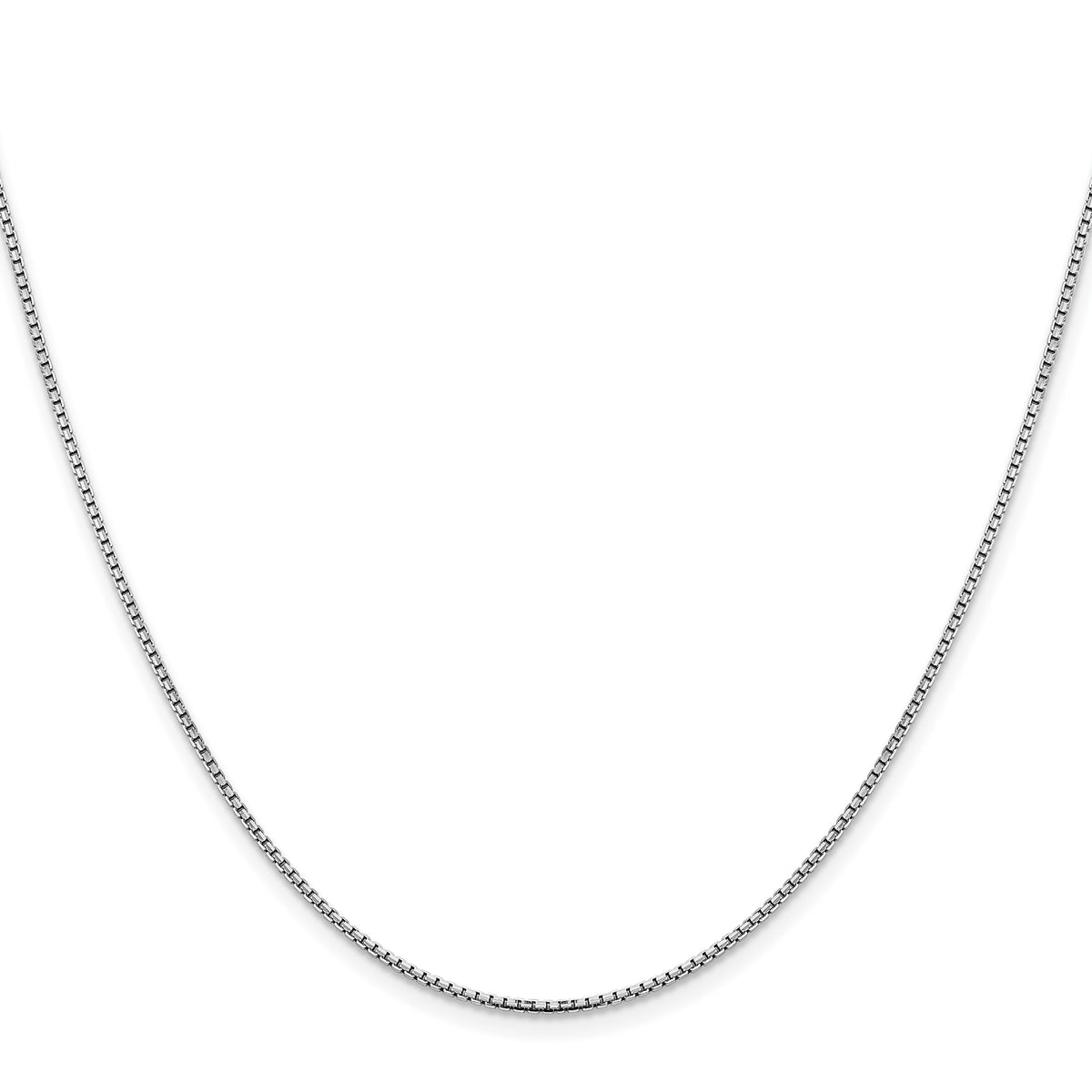 14K White Gold 1.45mm Concave Box Chain