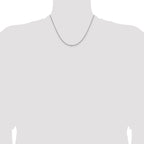 14K White Gold 1.45mm Concave Box Chain
