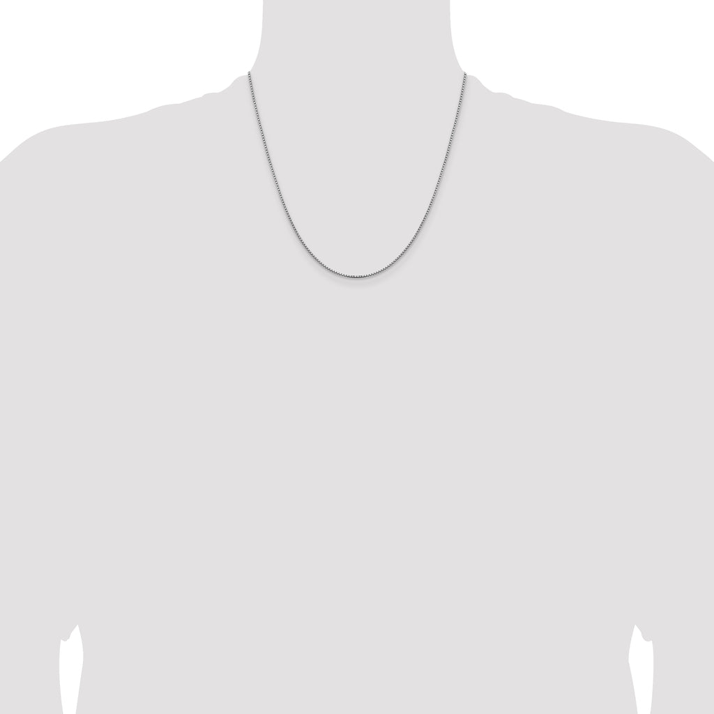 14K White Gold 1.45mm Concave Box Chain