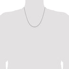 14K White Gold 1.45mm Concave Box Chain