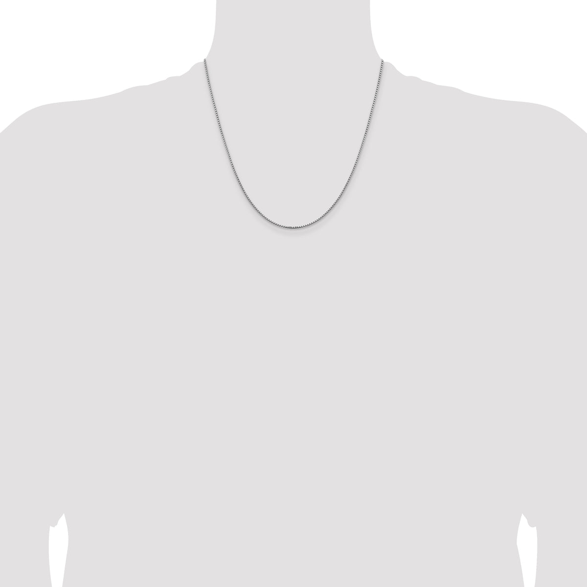 14K White Gold 1.45mm Concave Box Chain