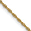 14K Yellow Gold Solid Rope Chain Necklace 1.3mm