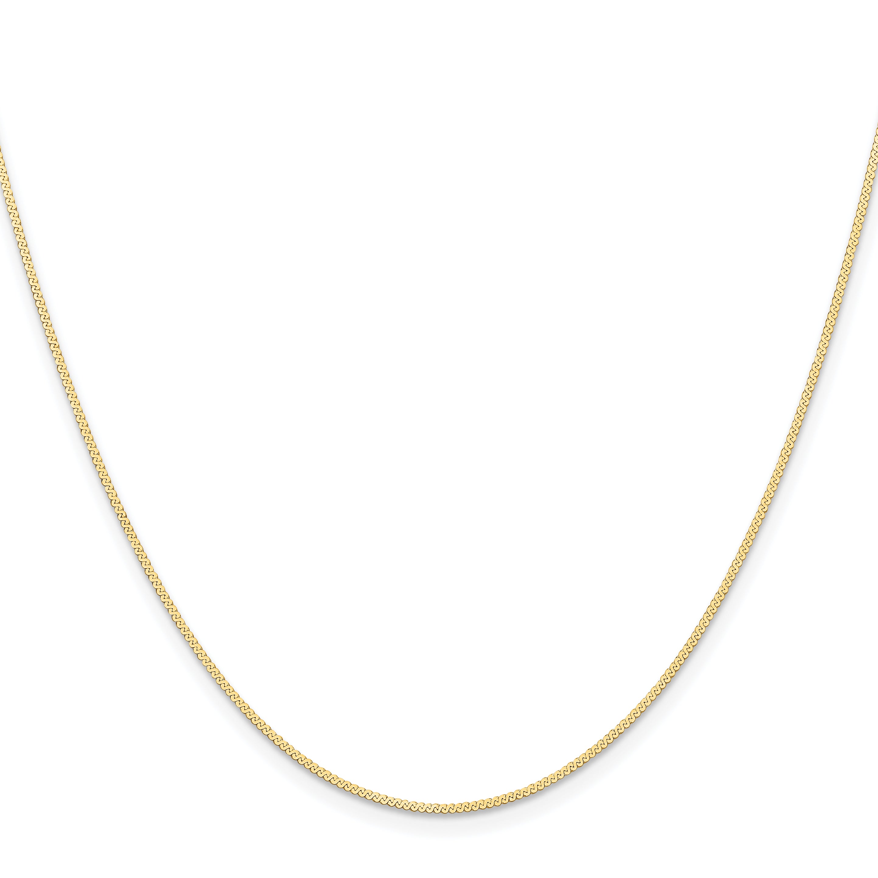 0.8mm 14K Yellow Gold Serpentine Chain Secondary image