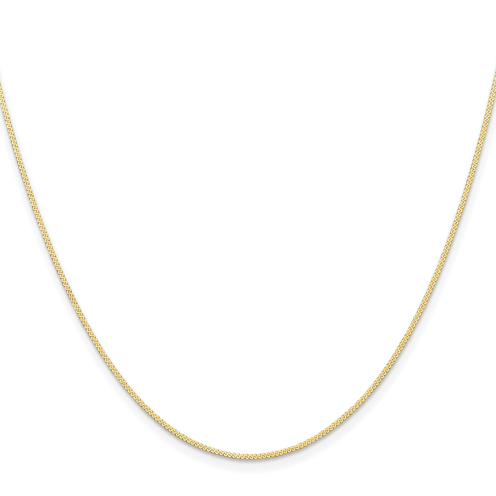 0.8mm 14K Yellow Gold Serpentine Chain - Sophia Jewelers