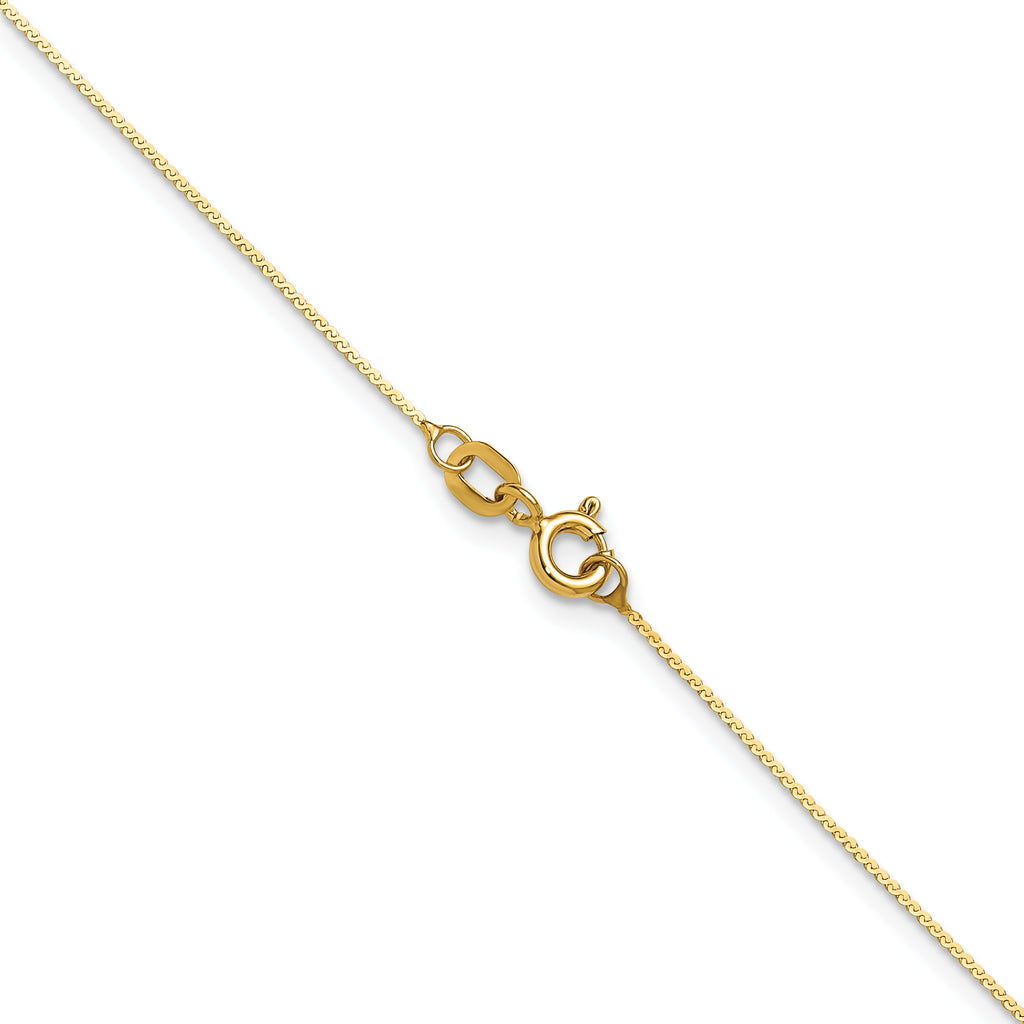 0.8mm 14K Yellow Gold Serpentine Chain - Sophia Jewelers