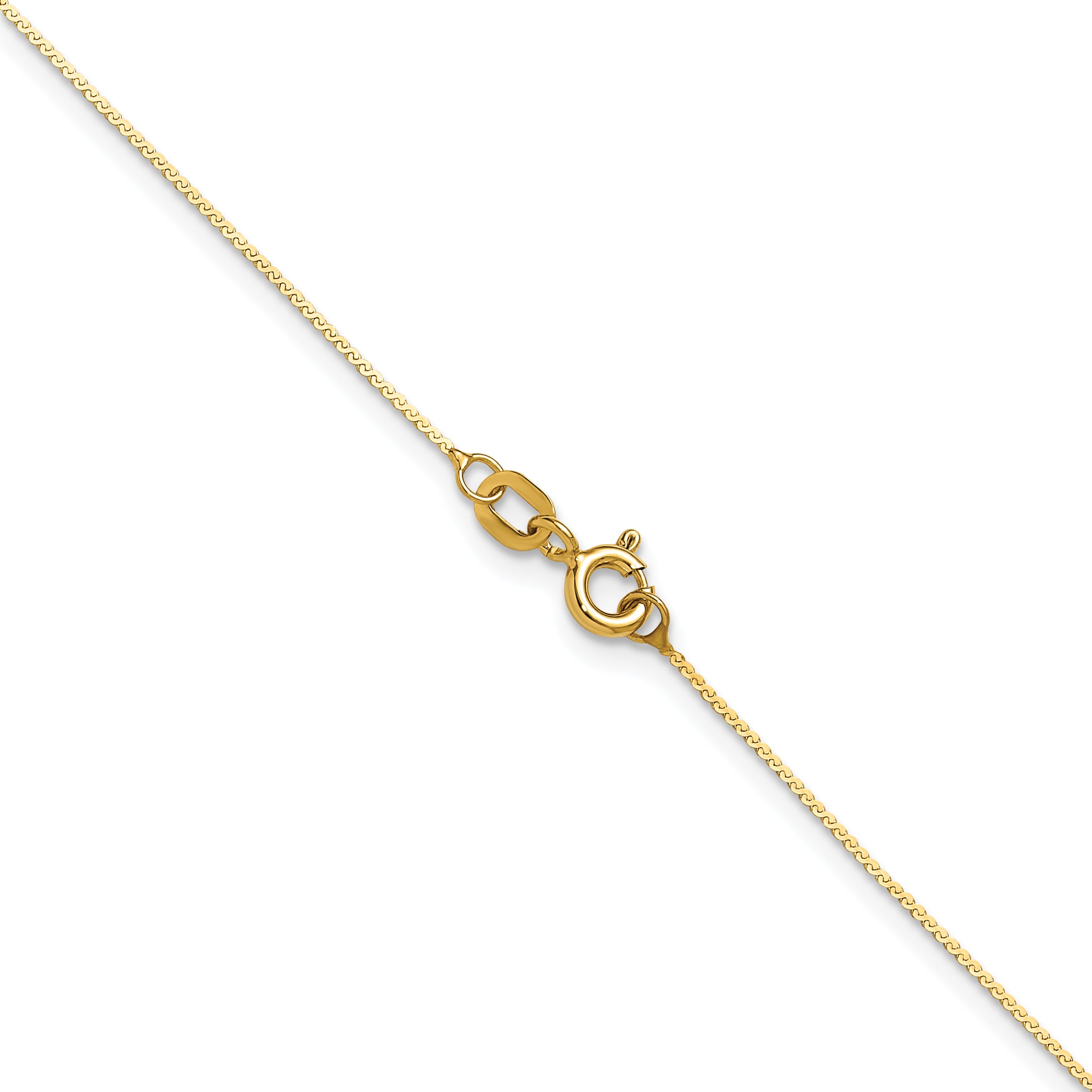 0.8mm 14K Yellow Gold Serpentine Chain - Sophia Jewelers