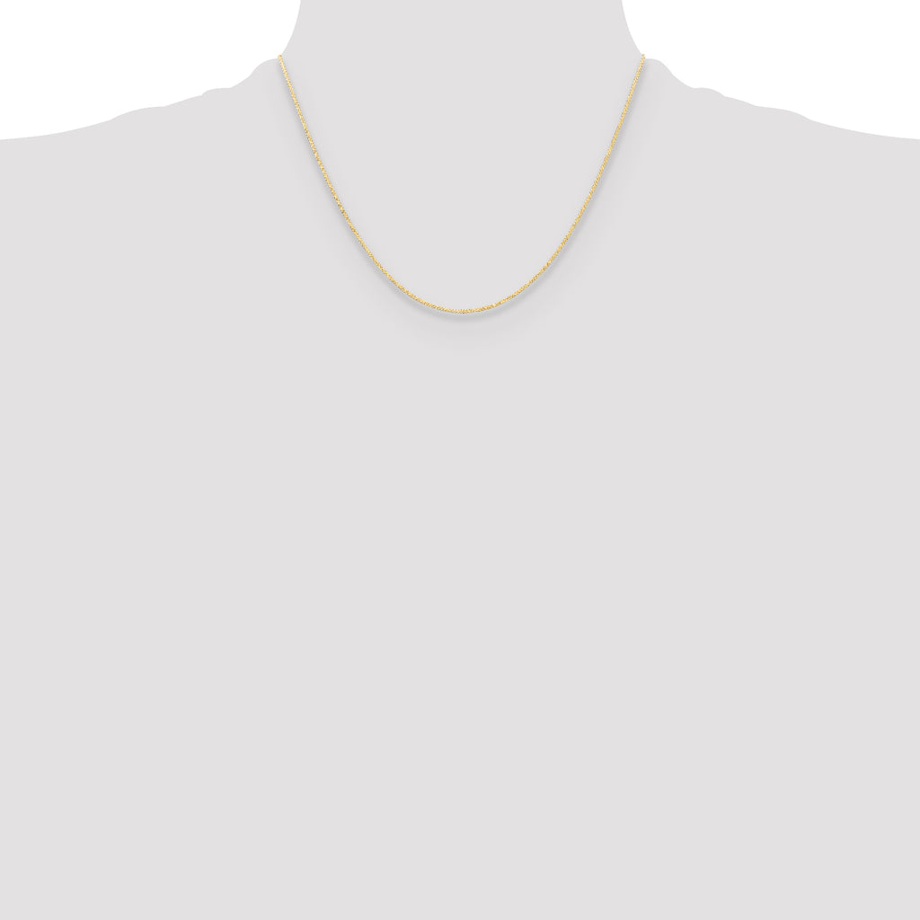 14K 0.8mm Serpentine Chain