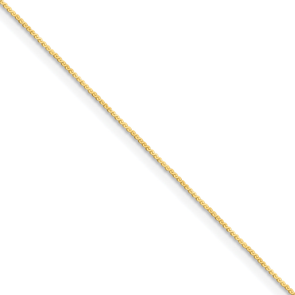 0.8mm 14K Yellow Gold Serpentine Chain - Sophia Jewelers