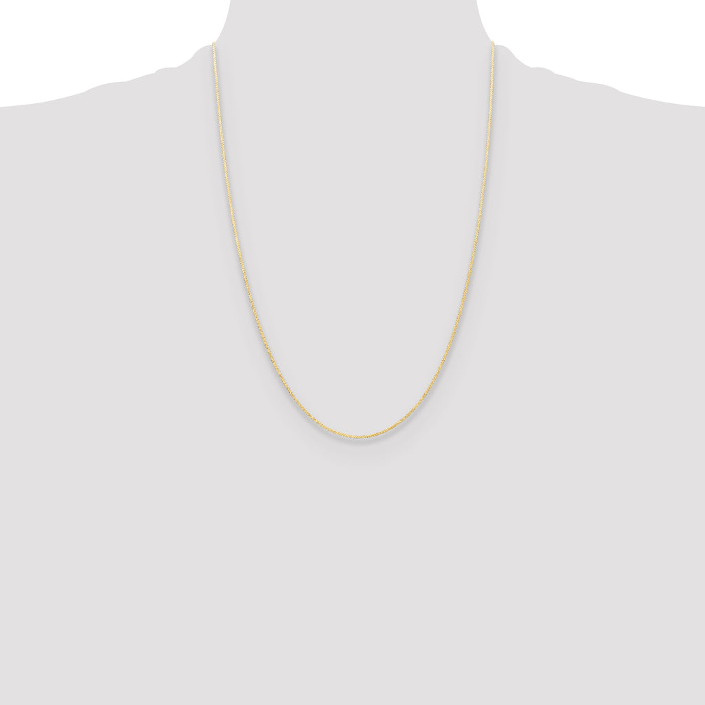 0.95mm 14K Yellow Gold Serpentine Chain - Sophia Jewelers