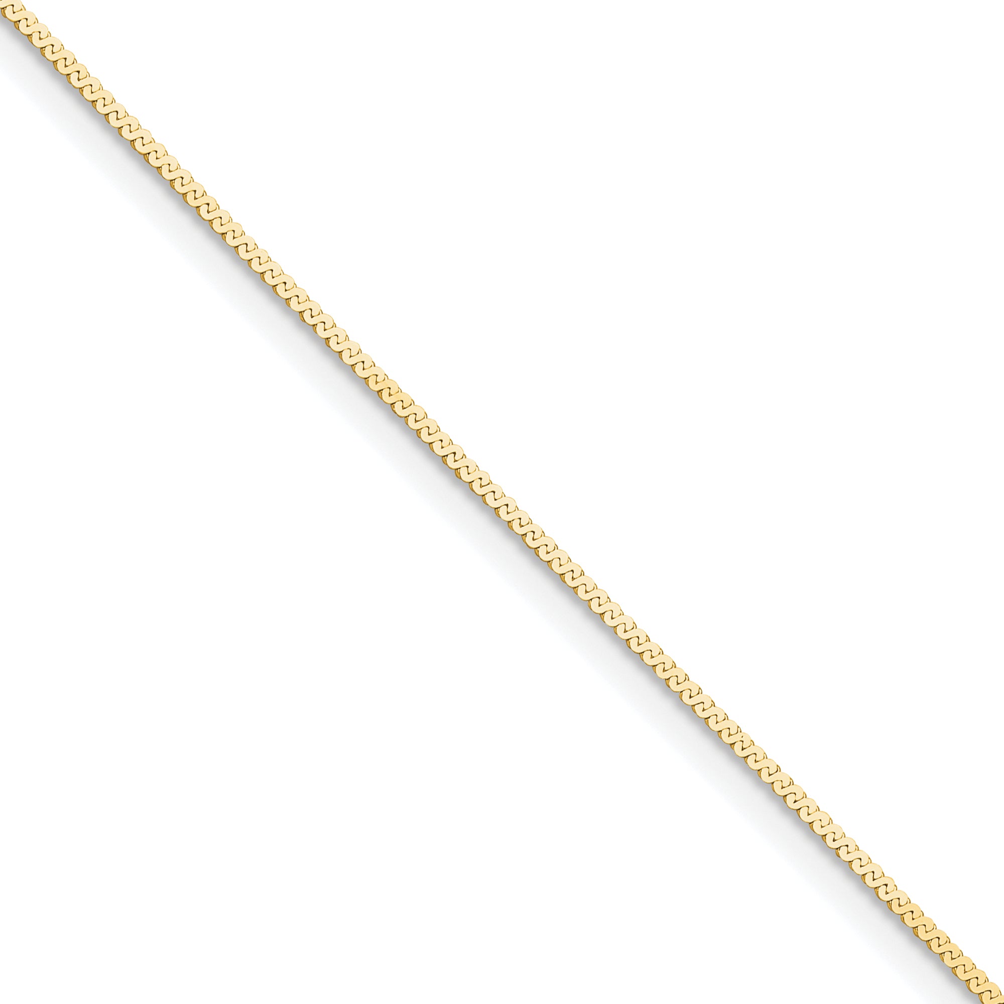 0.95mm 14K Yellow Gold Serpentine Chain - Sophia Jewelers