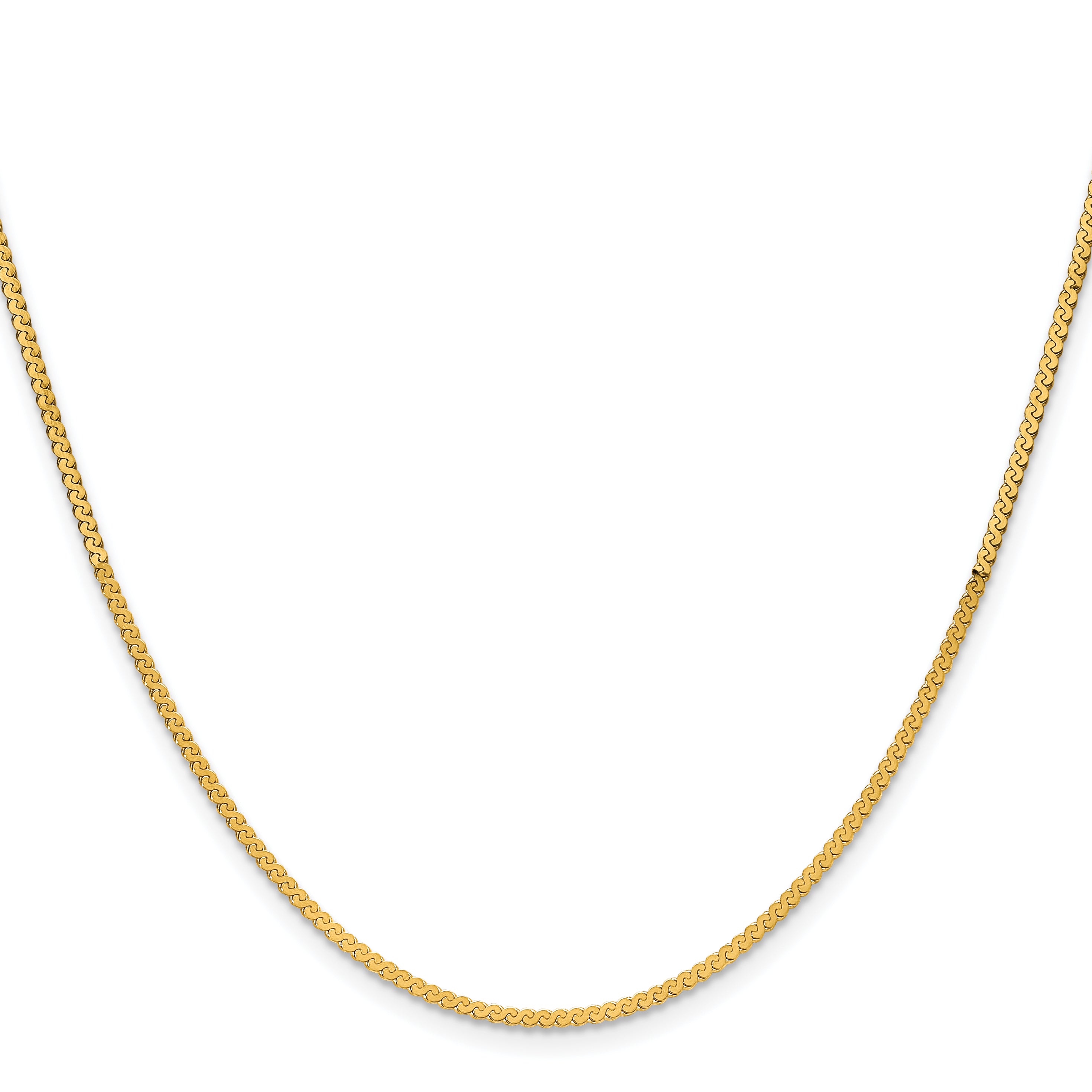 Serpentine Chain Necklace in 14K Yellow Gold, 1.55mm Secondary image