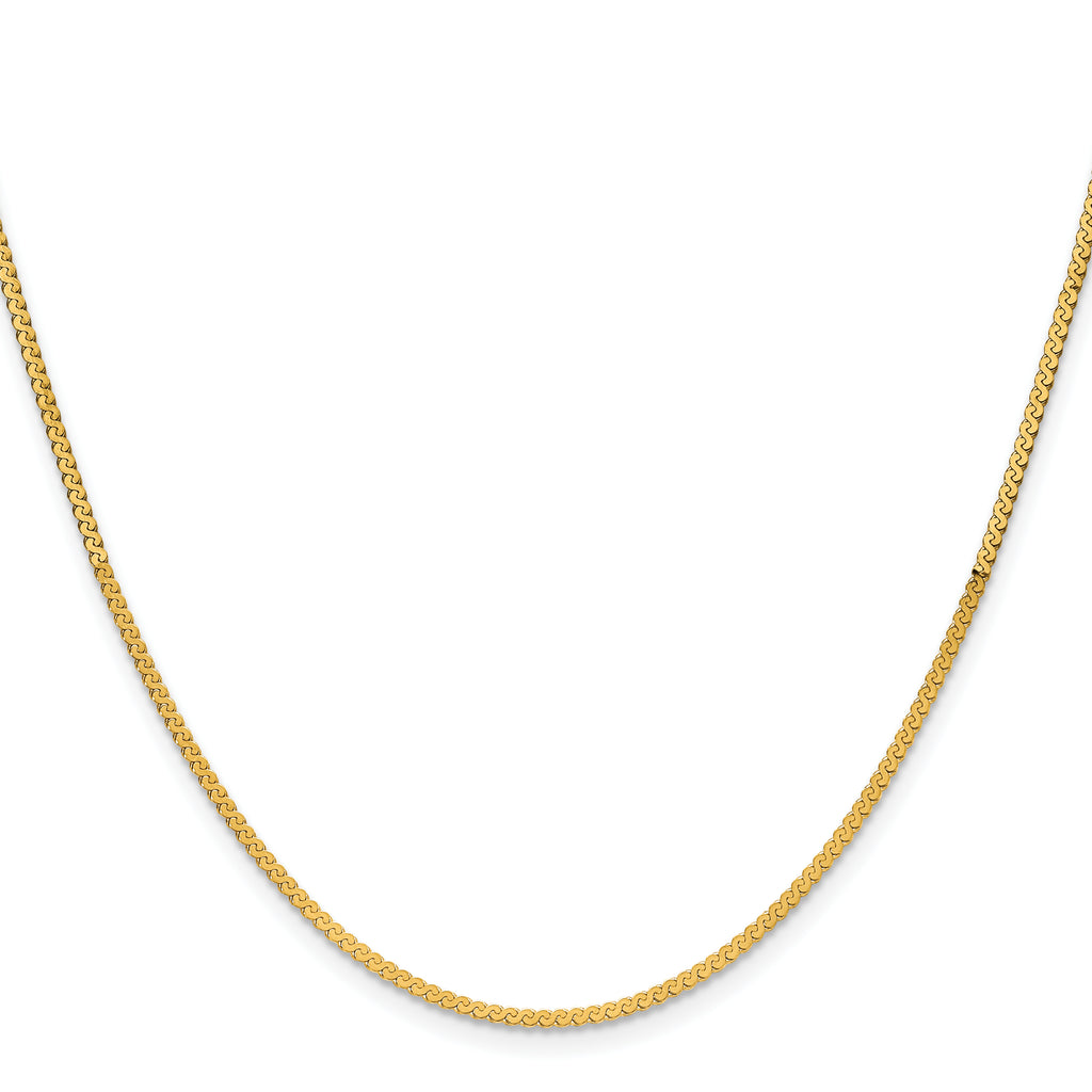 1.55mm 14K Yellow Gold Serpentine Chain - Sophia Jewelers