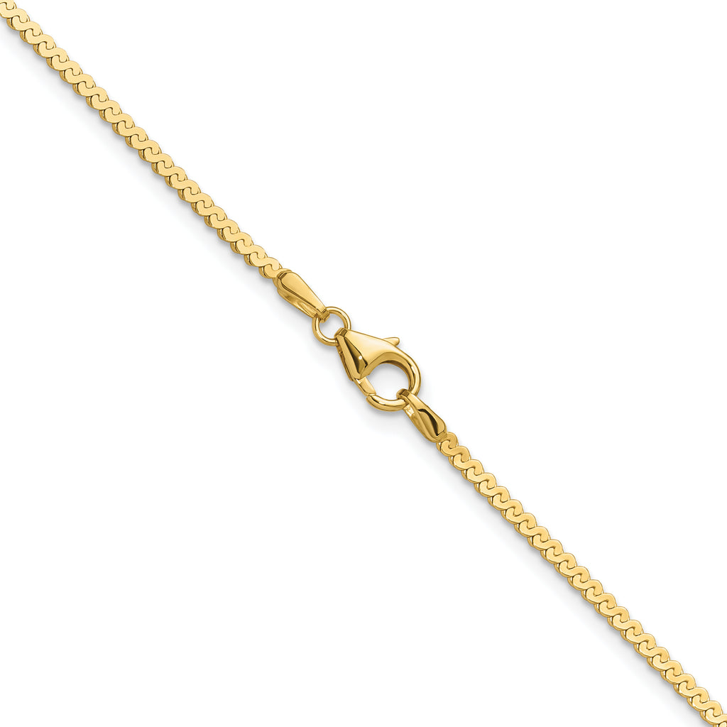 1.55mm 14K Yellow Gold Serpentine Chain - Sophia Jewelers