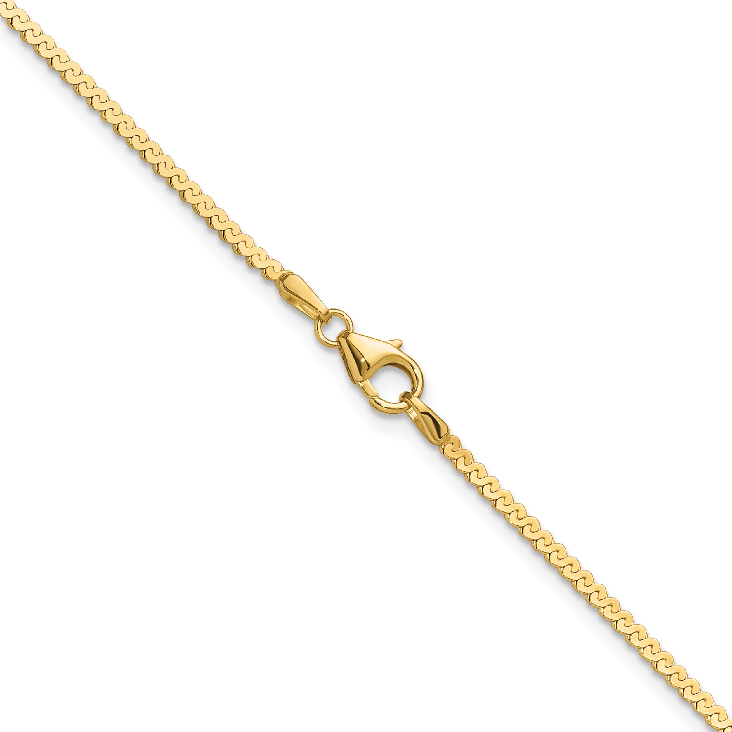 1.55mm 14K Yellow Gold Serpentine Chain - Sophia Jewelers