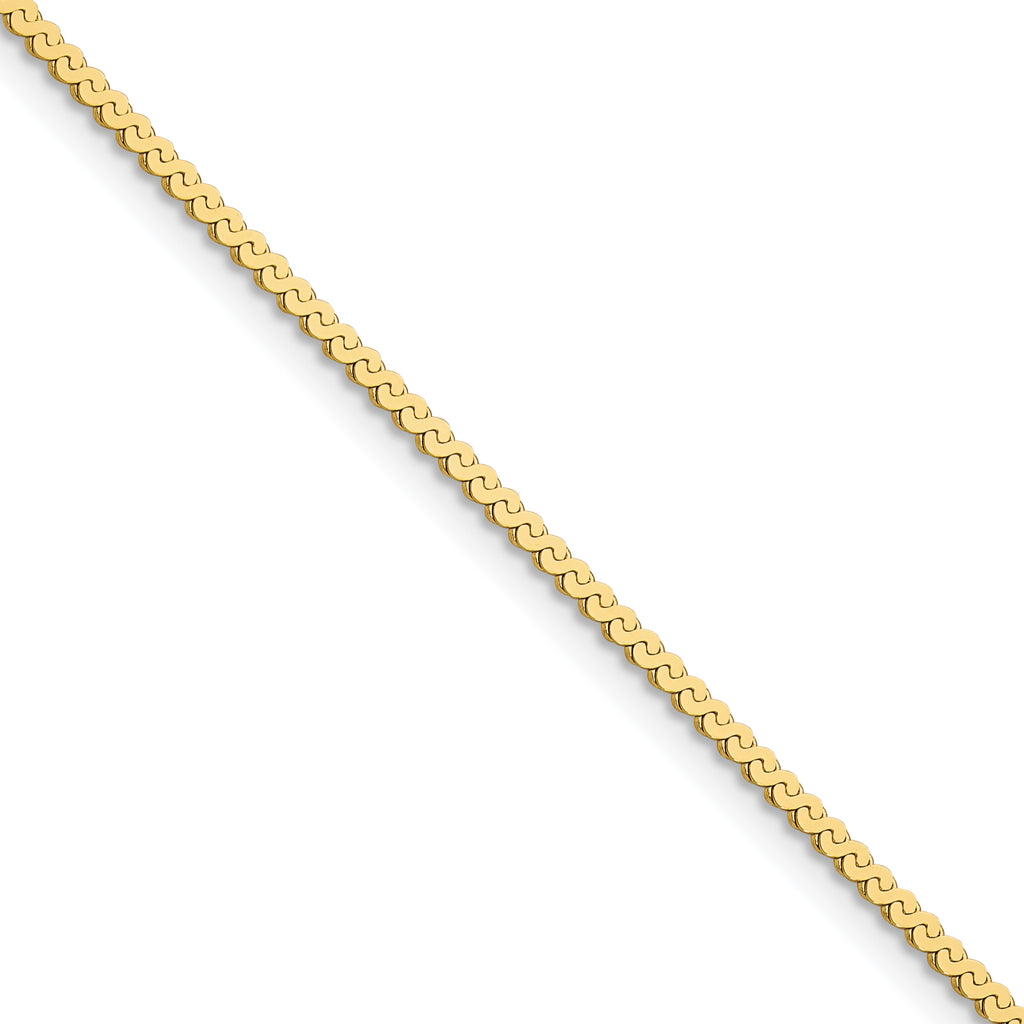 1.55mm 14K Yellow Gold Serpentine Chain - Sophia Jewelers