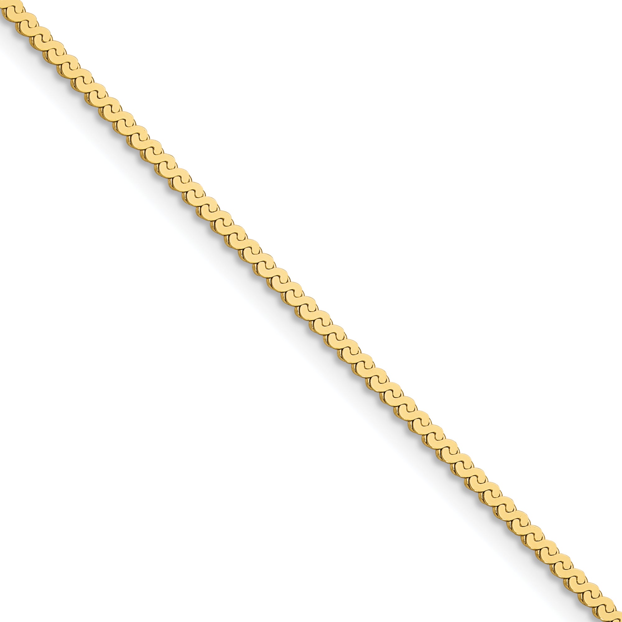 1.55mm 14K Yellow Gold Serpentine Chain - Sophia Jewelers