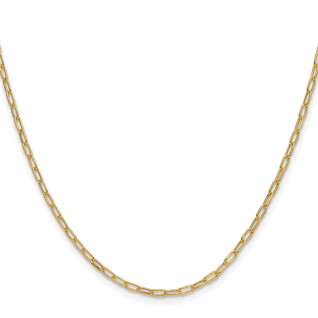 2.2mm 14K Yellow Gold Beveled D/C Paperclip Chain - Sophia Jewelers