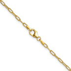 2.2mm 14K Yellow Gold Beveled D/C Paperclip Chain - Sophia Jewelers