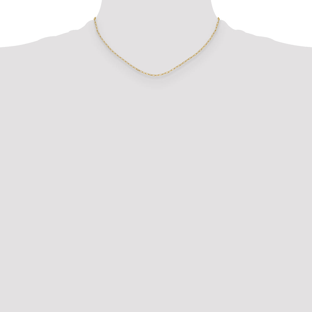 14k 2.2mm Semi-Solid Beveled D/C Paperclip Chain