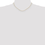 14k 2.2mm Semi-Solid Beveled D/C Paperclip Chain