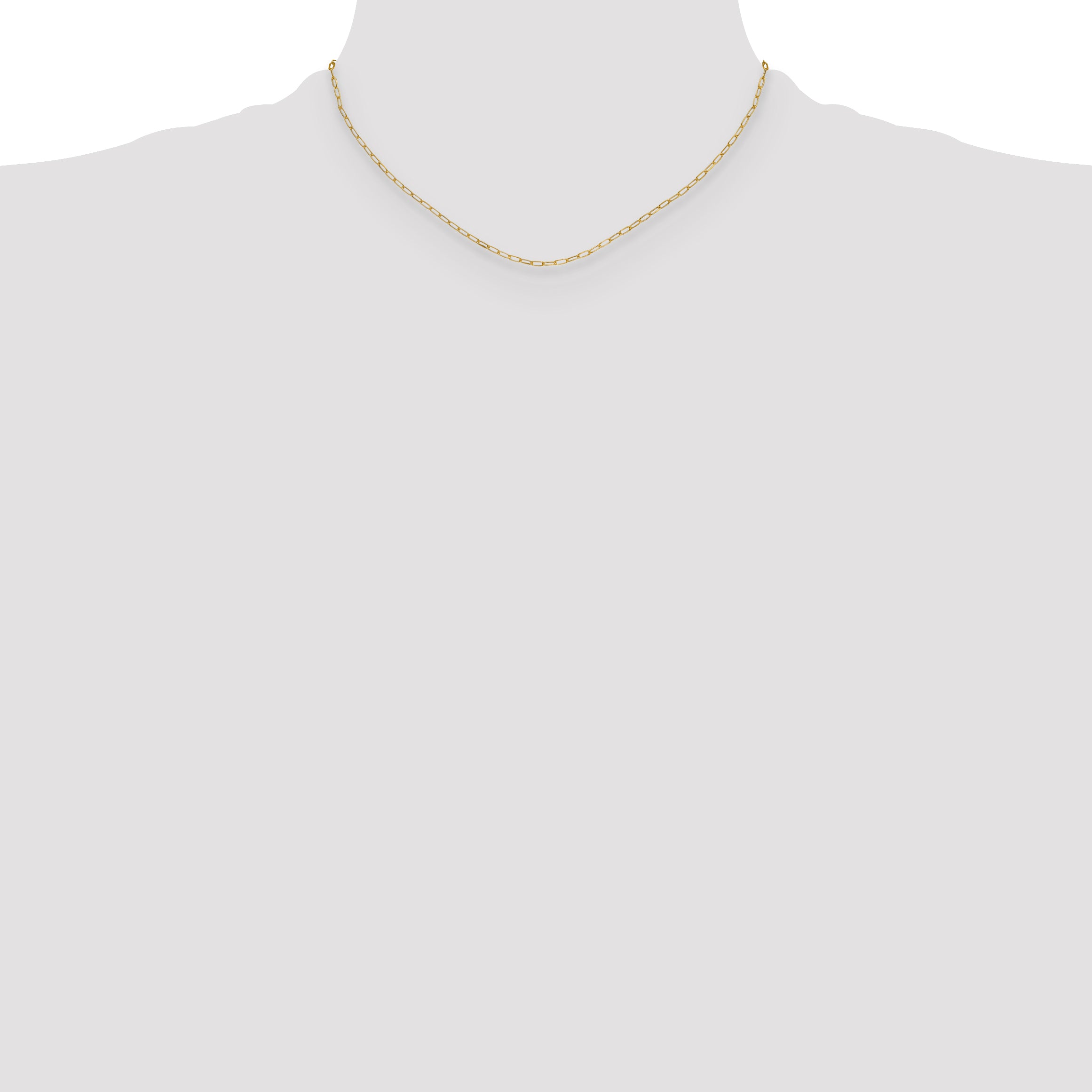 14k 2.2mm Semi-Solid Beveled D/C Paperclip Chain