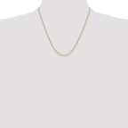 14k 2.2mm Semi-Solid Beveled D/C Paperclip Chain