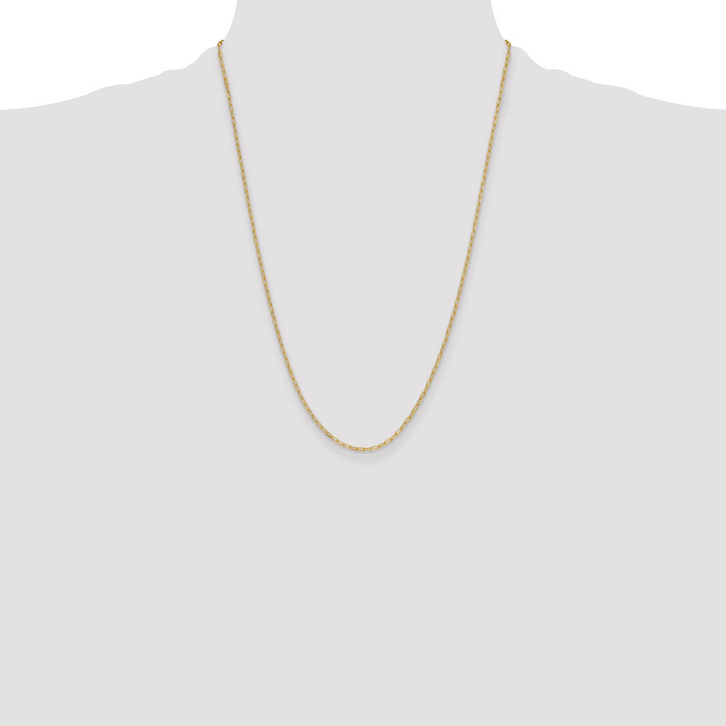14k 2.2mm Semi-Solid Beveled D/C Paperclip Chain