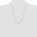 14k 2.2mm Semi-Solid Beveled D/C Paperclip Chain